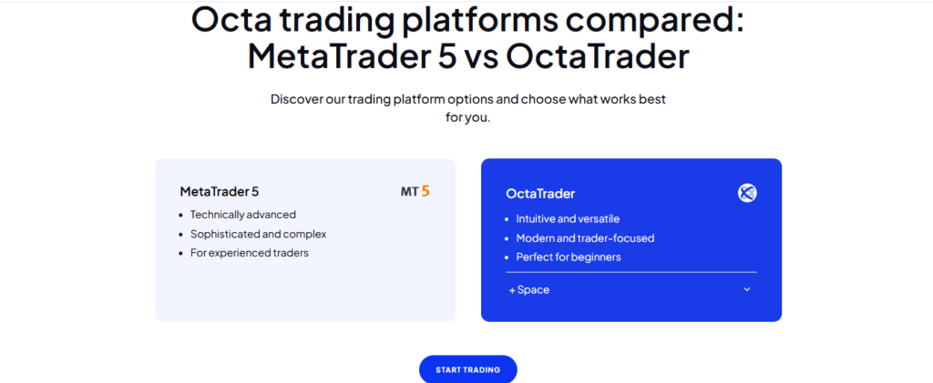 Octa trading platforms